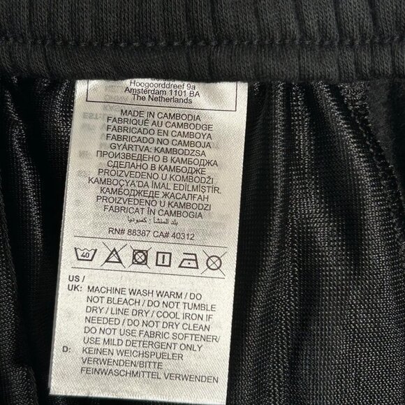 Adidas Men's Fleece Sweat Pants Size 2XL Tall (39X36) Black/White Tapered Leg - Picture 13 of 13